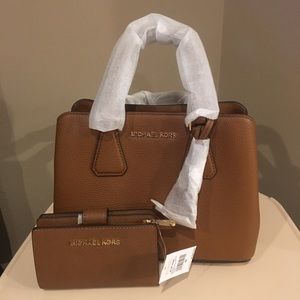 Michael Kors leather purse and wallet set